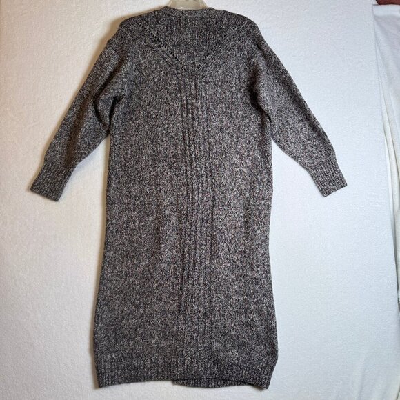 CAbi Coffee Shop Cardigan midi duster length gray rainbow cotton blend XS #1414 - Picture 5 of 7